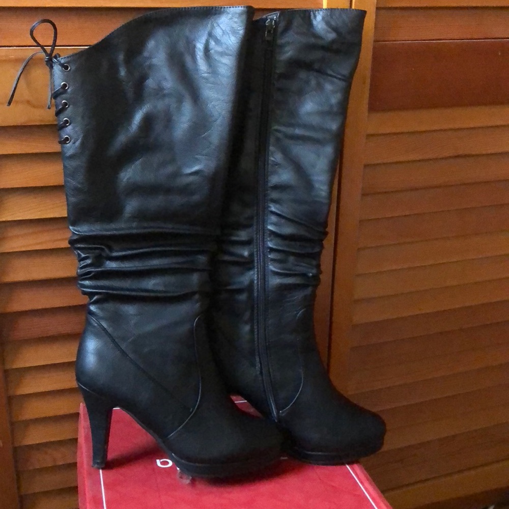 Top Moda Black Knee-high Boots